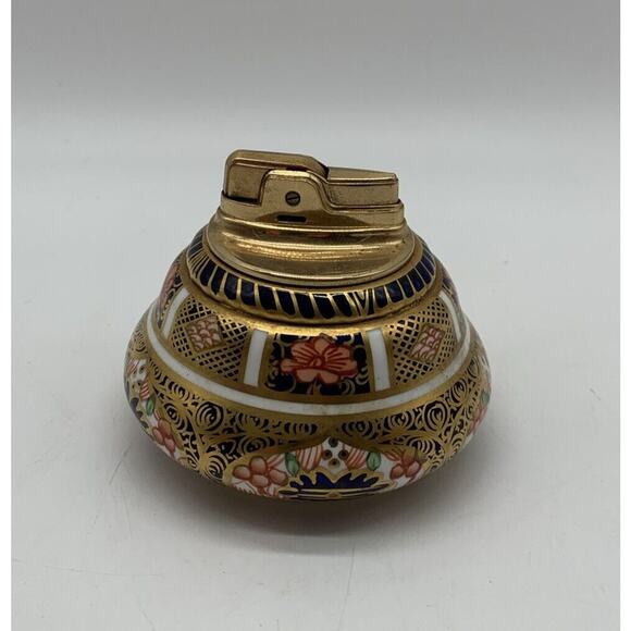 Royal Crown Derby Old Imari Cigarette Lighter Exclusive for Ronson Has Patina - Picture 2 of 9